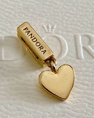 Charm Pandora ORIGINAL Corazón Clips Oro 14k