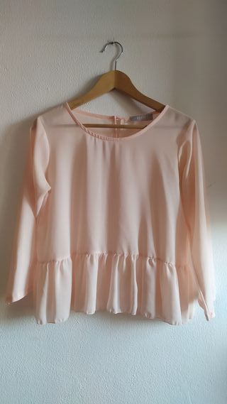 Blusa color rosa palo
