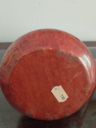 Porrón cuero y cristal antiguo