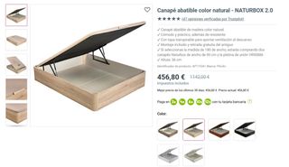 Canapé abatible Pikolin Naturbox 2.0 - 150x190 