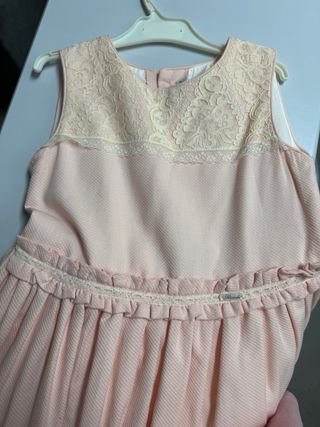Vestido niña encaje rosa