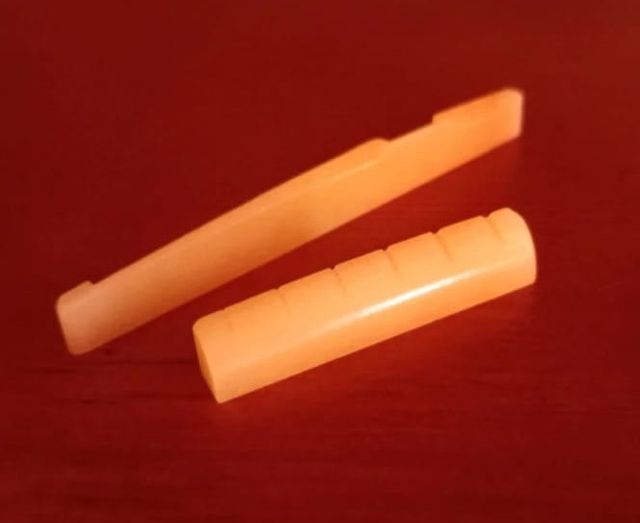 Cejuela y puente guitarra acústica hueso cajilla