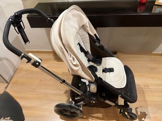 Bugaboo carrito bebé beige y marron con capazo