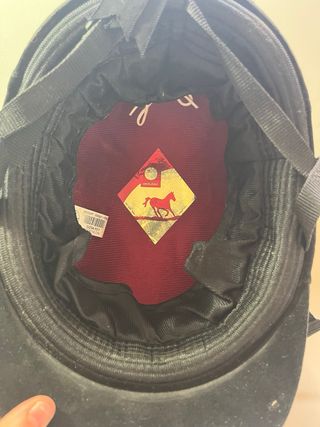 Casco equitación terciopelo negro
