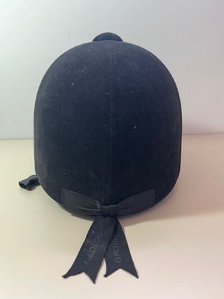 Casco equitación terciopelo negro