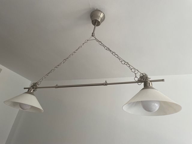 Lámpara vintage 2 tulipas metal