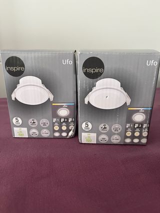 2x Foco empotrado blanco, luz blanca 520lm 4000K