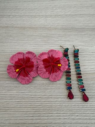 Pendientes flores & multicolor
