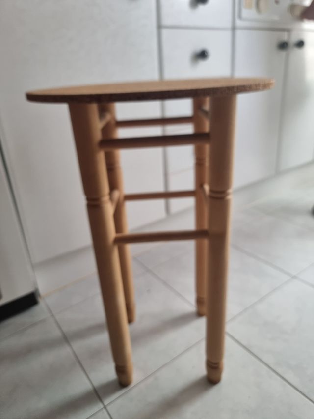 Mesa redonda madera - marrón regalo funda de tela.