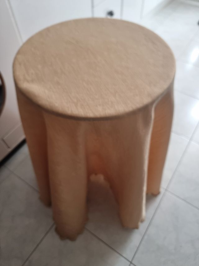 Mesa redonda madera - marrón regalo funda de tela.
