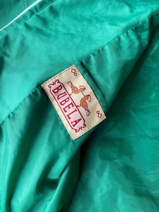 Chaqueta verde vintage con hombreras 