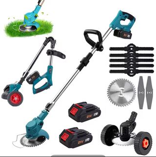 Desbrozadora eléctrica con ruedas con 2 baterias