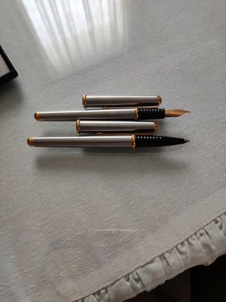 Bolígrafos C.C.B.-56 plateados dorados