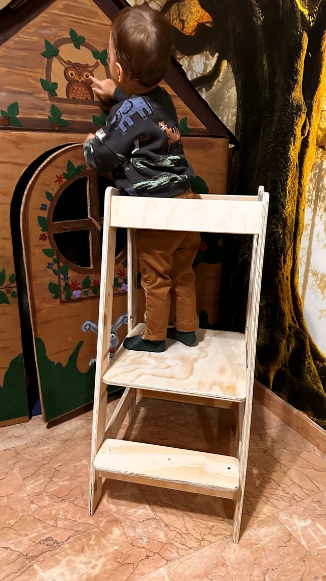 Torre aprendizaje bebé - madera