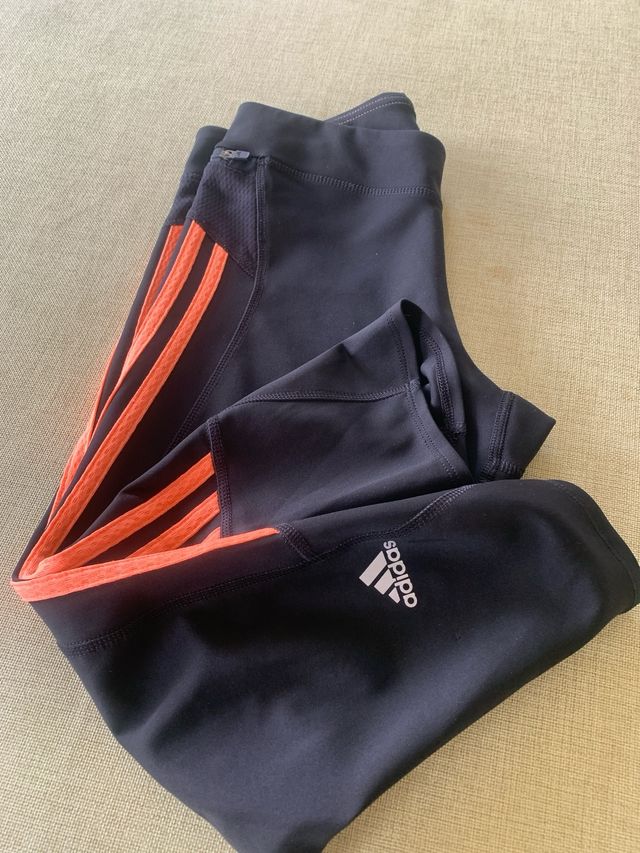 Mallas Adidas - Deporte - Negro/Naranja