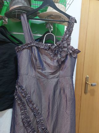 Vestido fiesta largo morado