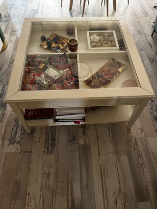 Mesa centro IKEA con cristal