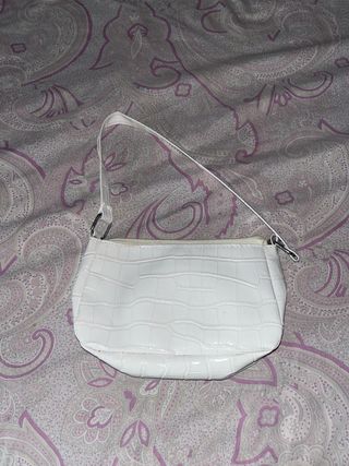 Bolso blanco asa corta