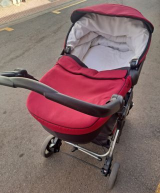 Carrito bebé 3 piezas fucsia.