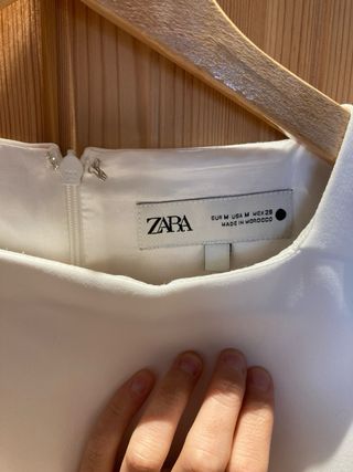 Vestido blanco Zara - Talla S