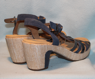 Sandalias plataforma azul marino - 42