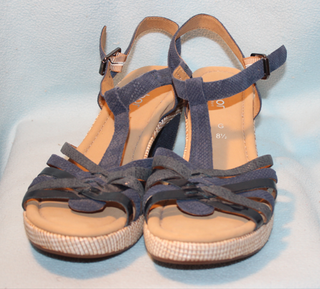 Sandalias plataforma azul marino - 42