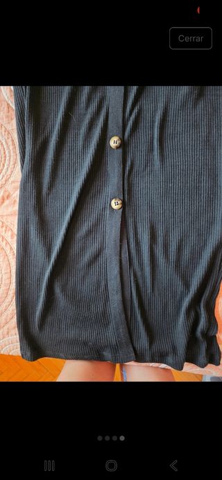 Vestido Zara negro midi