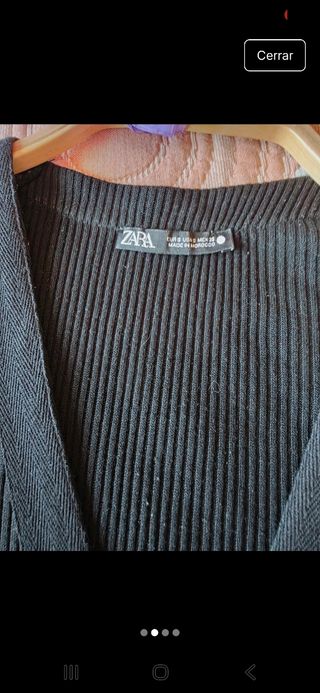 Vestido Zara negro midi