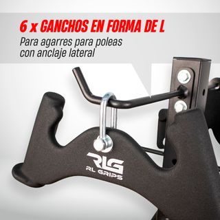 Soporte de pesas gimnasio - 12 ganchos