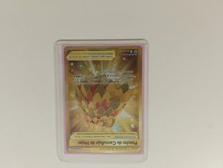 Carta Pokémon Dorada - Poncho de Hojas