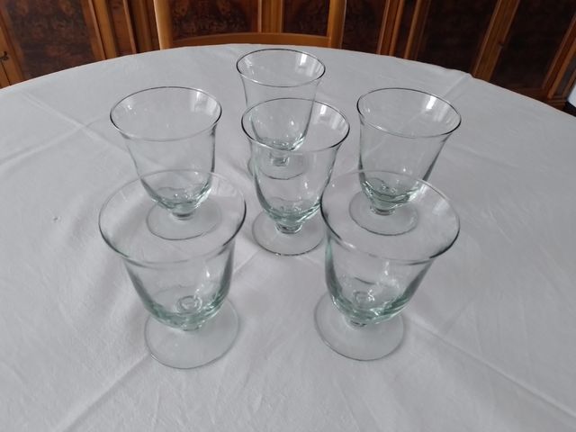 Juego 6 copas cristal