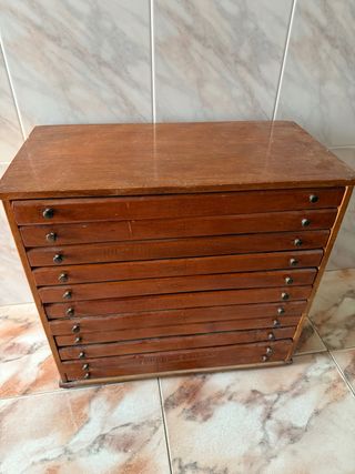 Armario madera 10 cajones