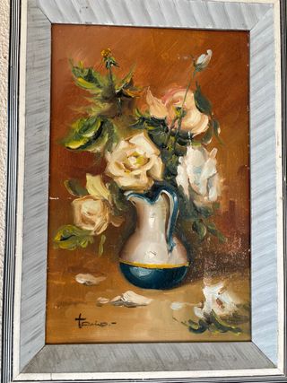 Cuadro óleo Tonino flores
