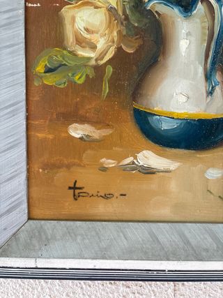 Cuadro óleo Tonino flores