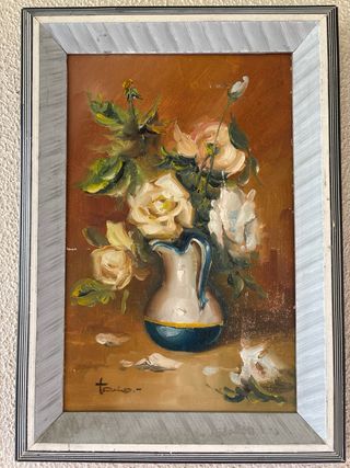 Cuadro óleo Tonino flores