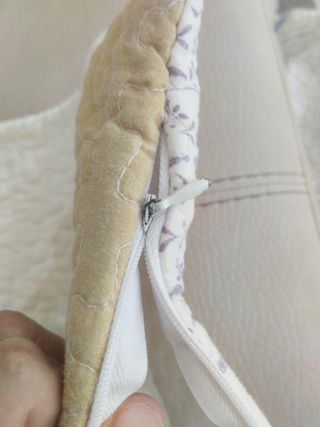 Trapunta matrimoniale beige e blu