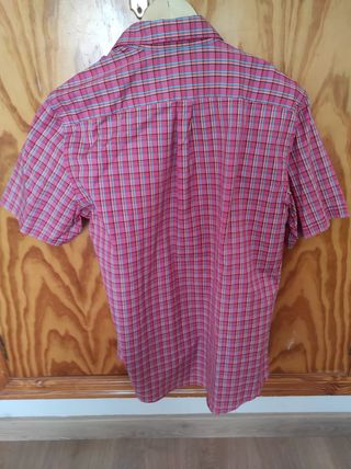 Camisa cuadros rosa-rojo Talla S