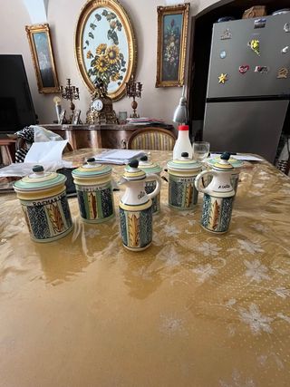 Set spezie porcellana dipinte a mano