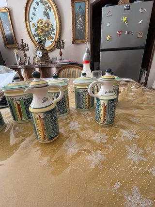 Set spezie porcellana dipinte a mano