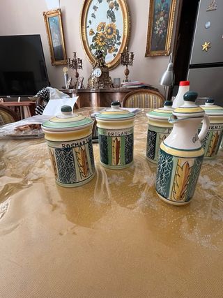 Set spezie porcellana dipinte a mano