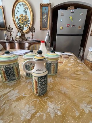 Set spezie porcellana dipinte a mano