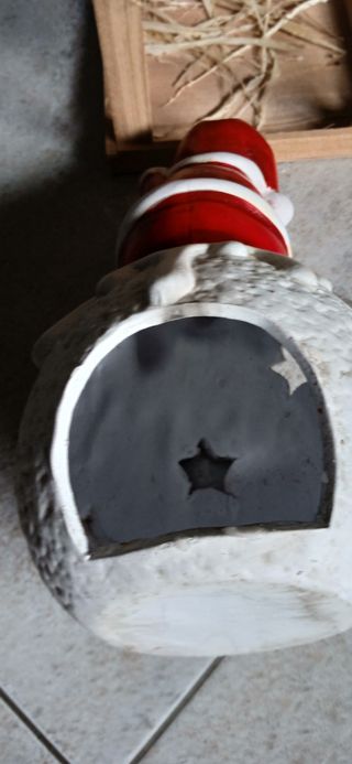 Papá Noel cerámico con caja madera