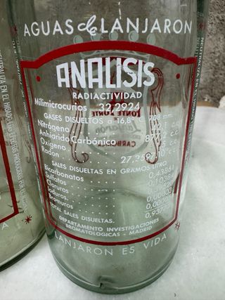 3 botellas antiguas Lanjarón