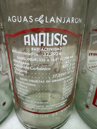 3 botellas antiguas Lanjarón