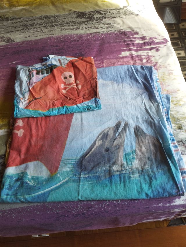 Funda nórdica infantil 90cm - Piratas