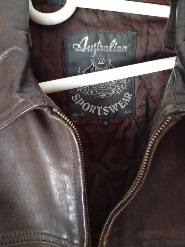 Chaqueta piel marrón Australian Sports