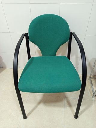 Silla oficina/habitación verde - metal