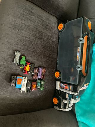 Lote Hot Wheels 14 + camión
