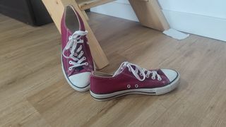 Zapatillas tipo victoria bajas granate