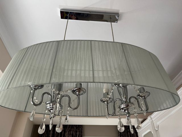 Lámpara techo moderna gris plata